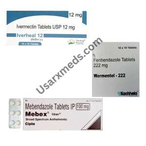 Ivermectin Fenbendazole and Mebendazole Tablet Parasite Treatment