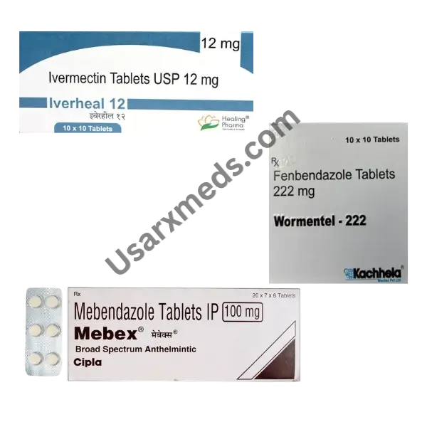 Ivermectin Fenbendazole and Mebendazole Tablet Parasite Treatment